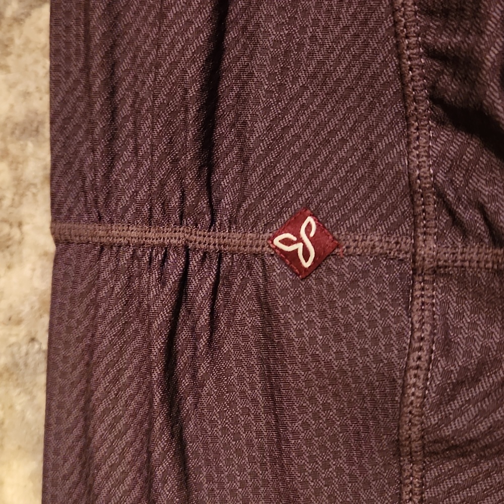 Prana Misty Purple 7/8 Leggings Textured Ruched size M running athletic - Picture 4 of 5